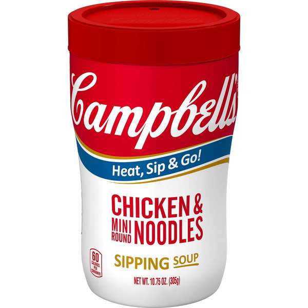 Campbells Soup On The Go Chicken And Mini Noodles 10.75 oz. Container, PK8 000014982